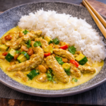 Krůtí nudličky v kokosové kari omáčce