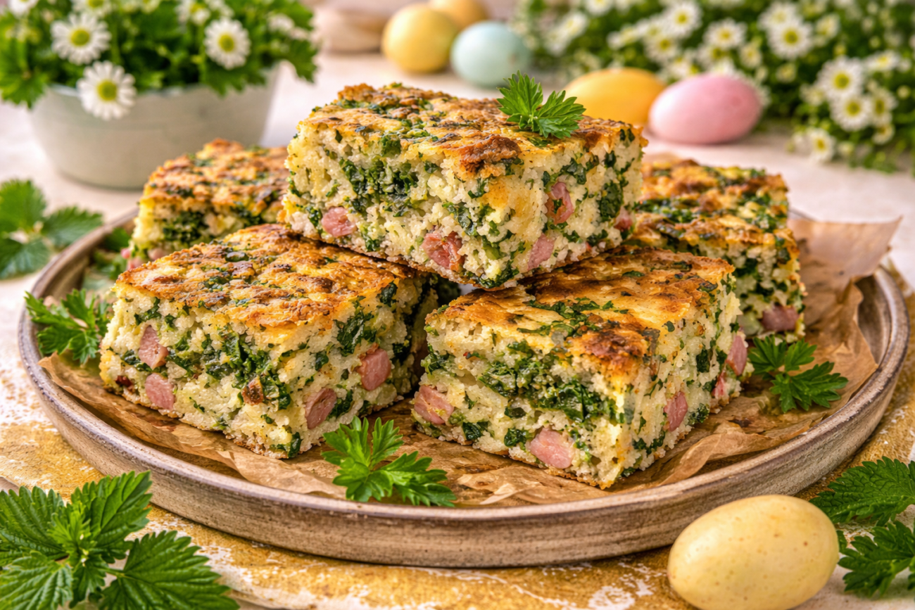 Velikonoční nádivka s kopřivami a podmáslím