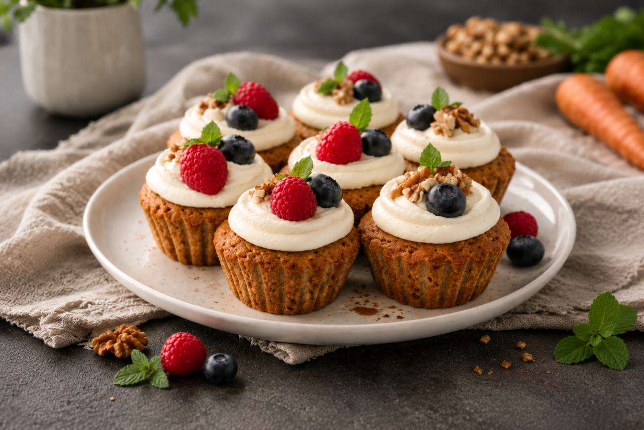Mrkvové cupcaky se sladkým krémem