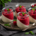 Malinová panna cotta
