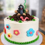 Piškotový dort s krtečkem