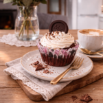 Kakaové cupcake s višněmi