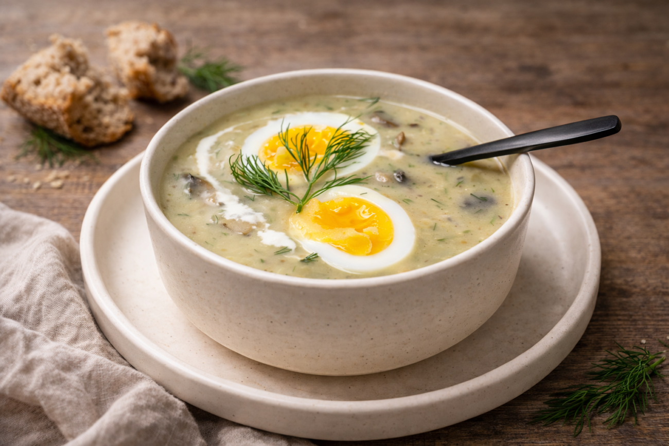 Kulajda se žampióny zahuštěná petrželí