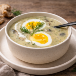 Kulajda se žampióny zahuštěná petrželí