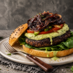 Hamburger s domácími bulkami a karamelizovanou cibulí