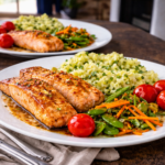 Losos s bylinkovými brambory