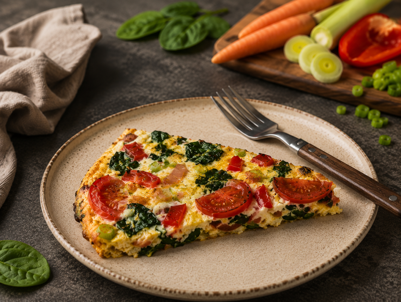 Frittata se špenátem